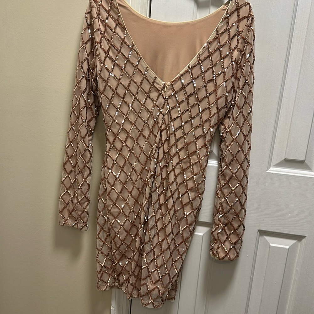 Diamond Shape Rose Gold Elegant Dress